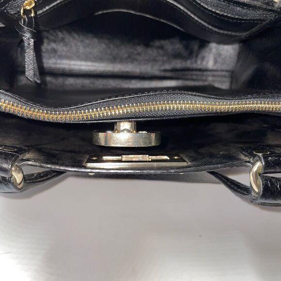 DKNY Embossed Leather Tote Black Large - Picture 10 of 10